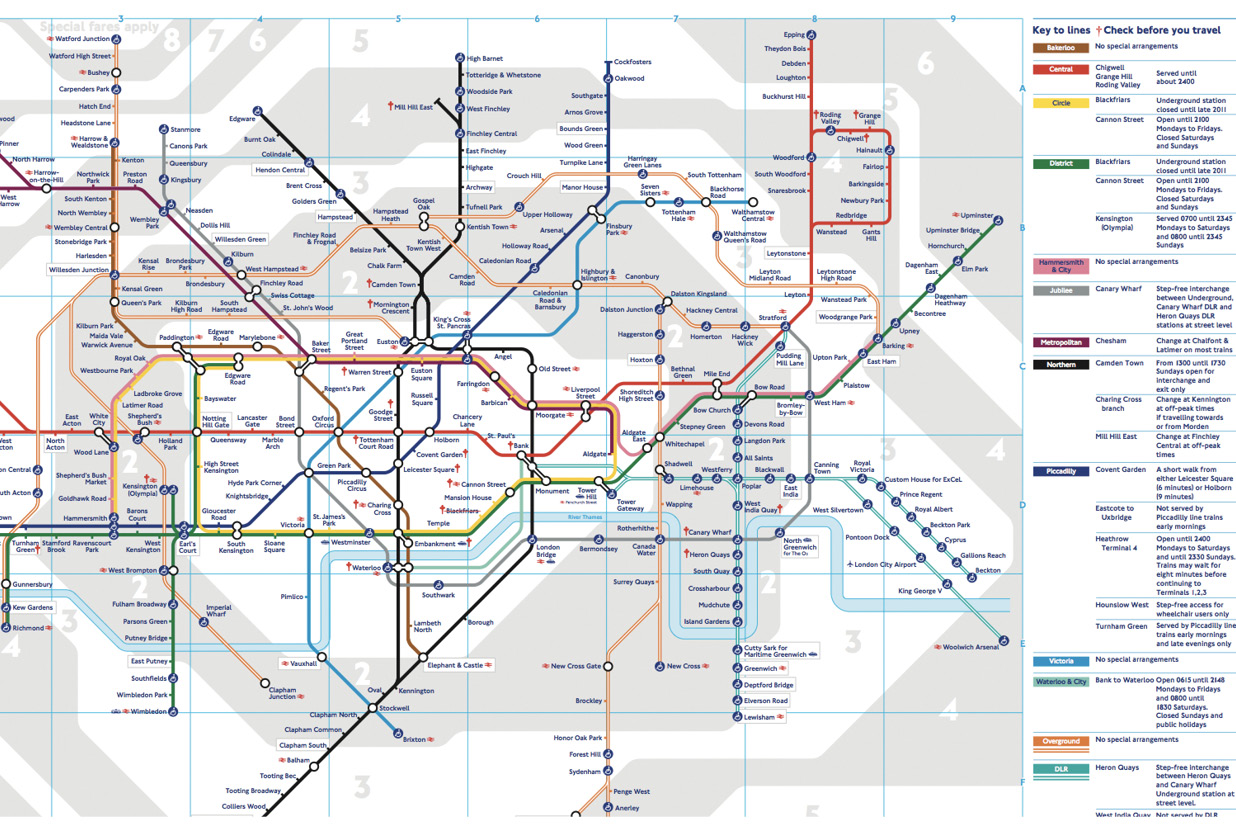PDF of London’s Tube map.