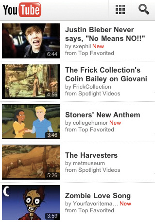 YouTube’s mobile web experience.
